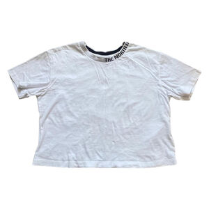 The North Face cropped white tee